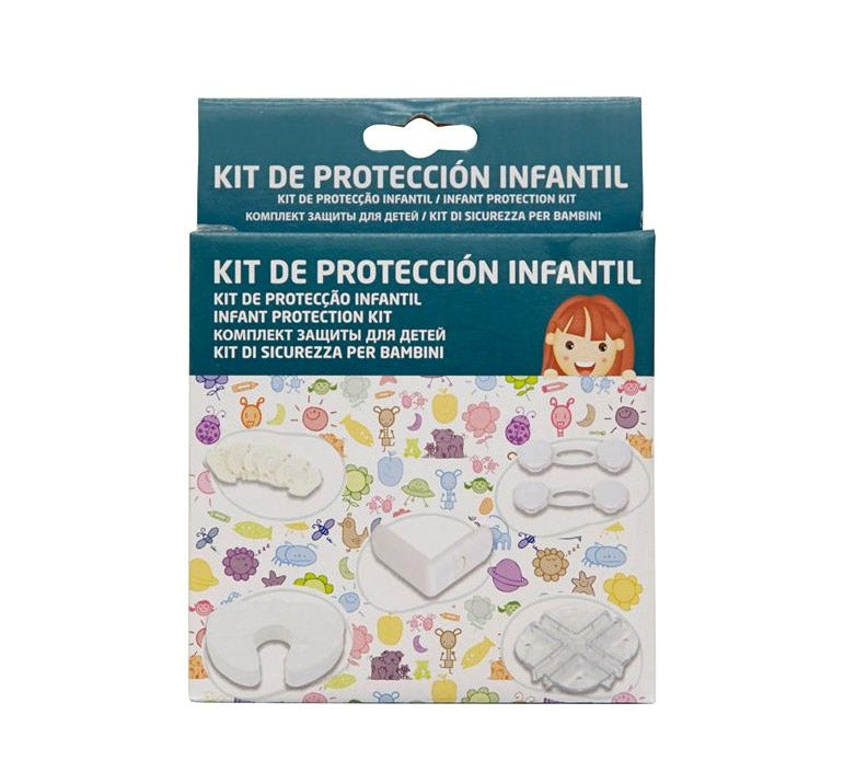 Kit Sicurezza Infantile Bambini Paraspigoli Blocca Porta Cassetti