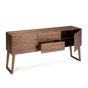 Credenza 160x40x80 cm in legno di noce