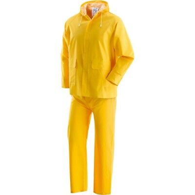 COMPLETO IMPERMEABILE IN PVC GIACCA E PANTALONE BRIXO GIALLO - TAGLIA XXL