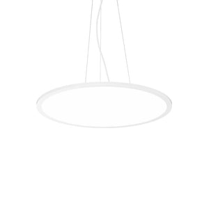 Sospensione Moderna Fly Slim Alluminio-Plastiche Bianco Led 53W 4000K D60Cm