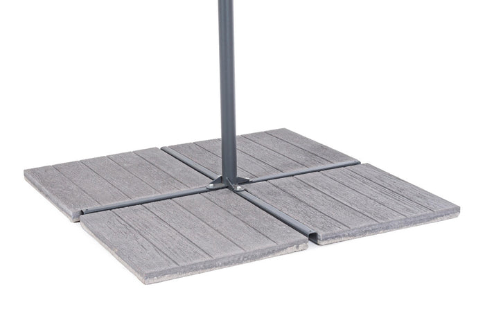 Marmette Base Ombrellone da Giardino in Cemento Set 4 50 x 50 cm Bizzotto Tonalità: Grigio