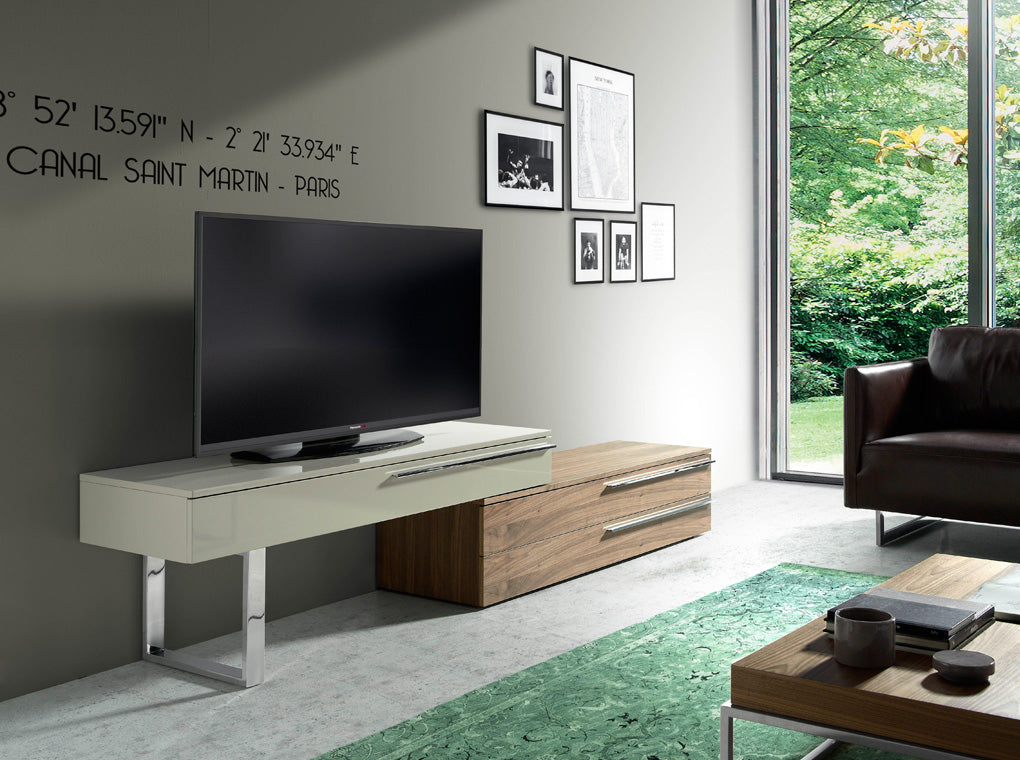 Mobile TV in legno color Seta e Noce