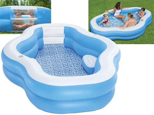 PISCINA GONFIABILE SPLASH VIEW CON BORDI EXTRA LARGHI BESTWAY 821LT 270x198xH51 -54409