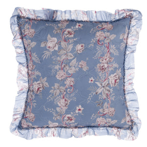 Cuscino Boutis con Gala Azzurro Decorativo Provenzale Shabby Chic Blanc Mariclo