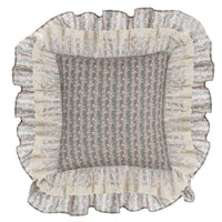 Cuscino con Doppia Gale e Pizzo Verde Provenzale Shabby Chic Blanc Mariclo