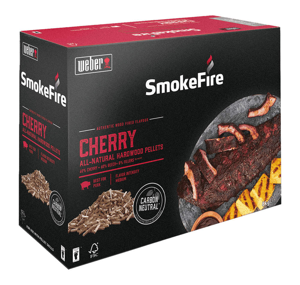 Pellet per Barbecue Weber SmokeFire 100% Legno Faggio Ciliegio Quercia Melo Formato: Ciliegio