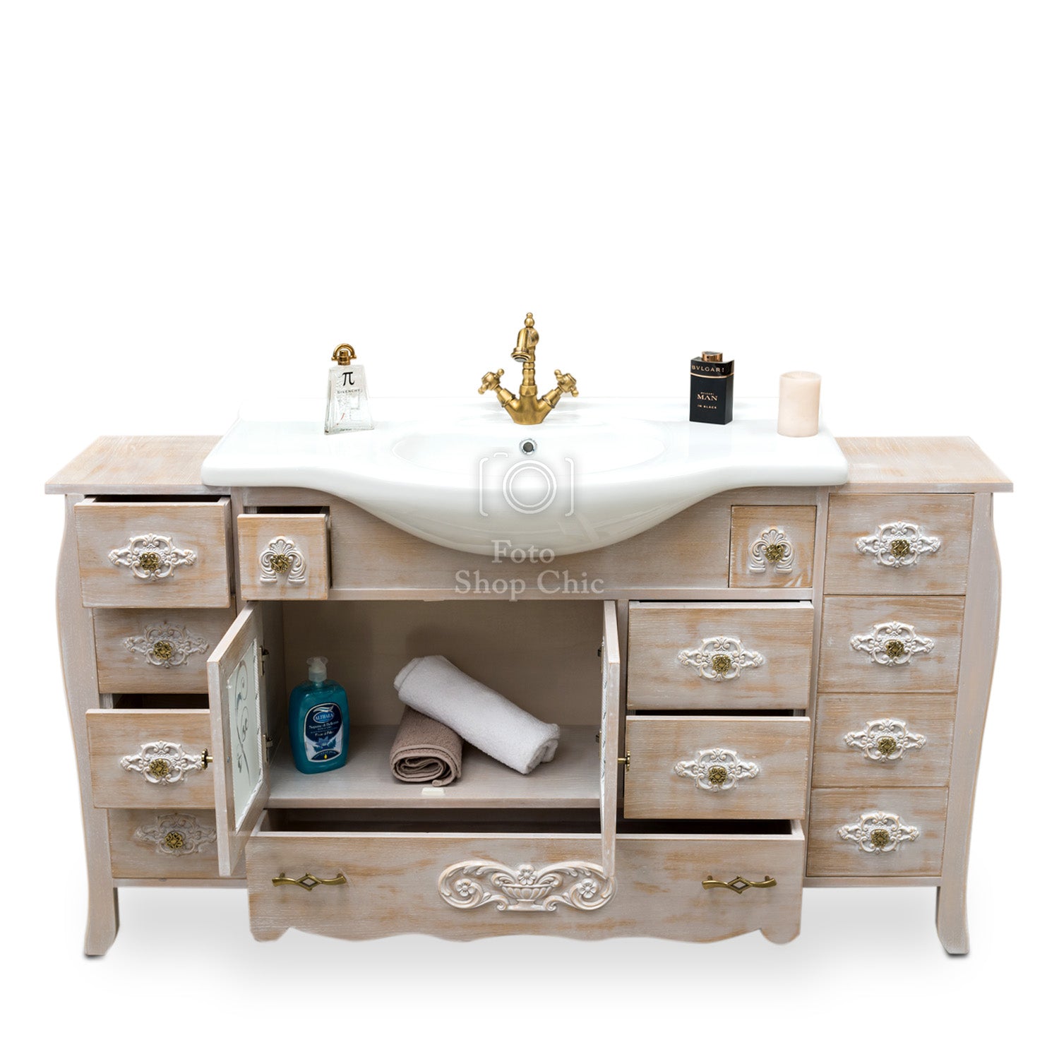 Mobile bagno in legno shabby