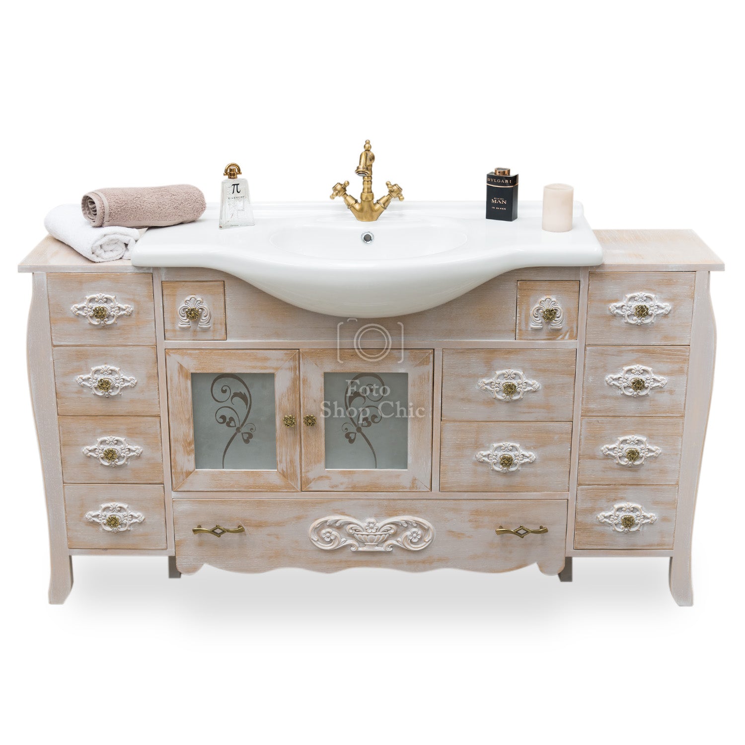 Mobile bagno in legno shabby