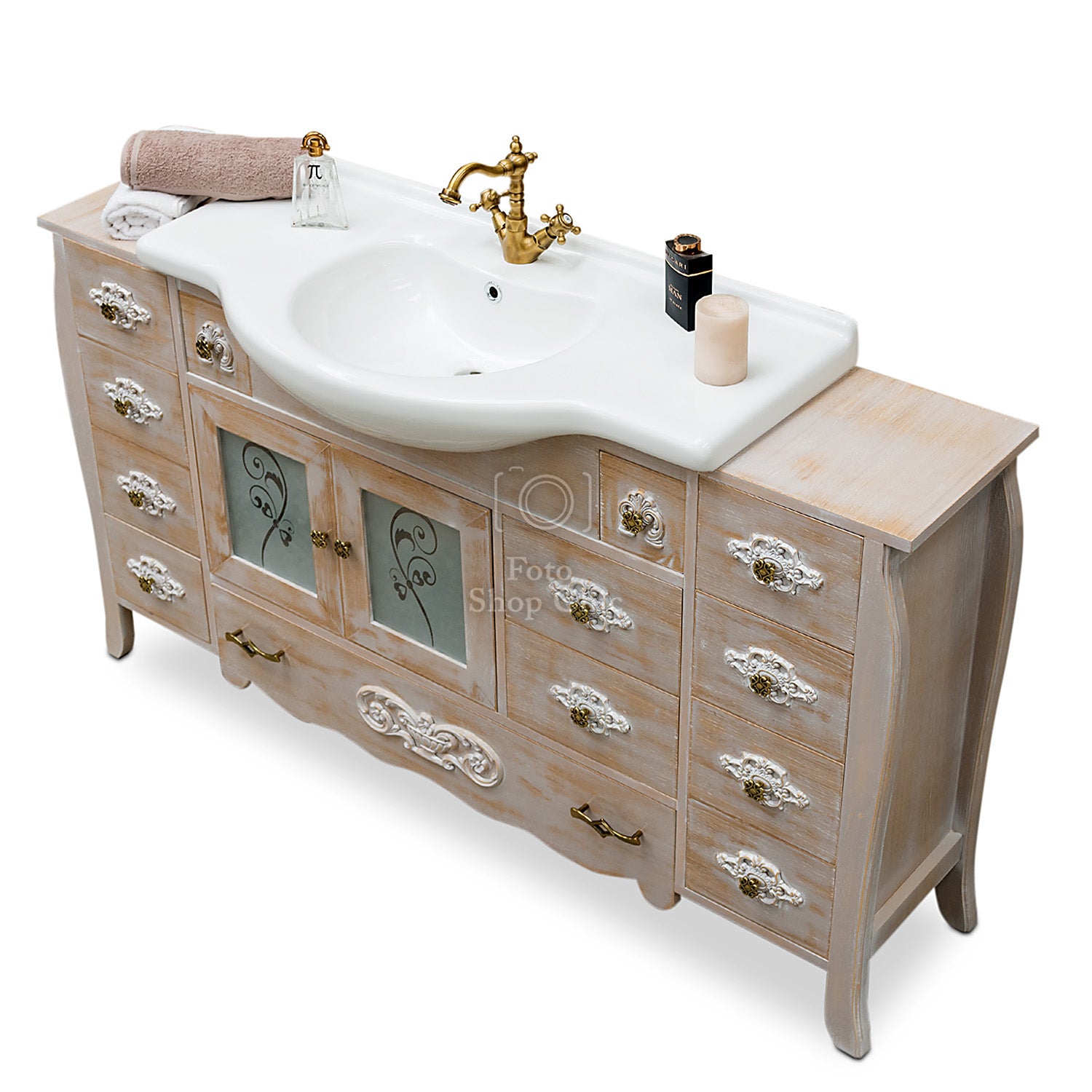 Mobile bagno in legno shabby