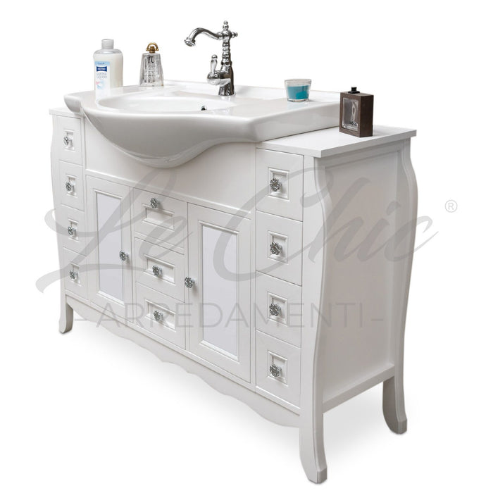 Composizione bagno shabby chic a doppia colonna