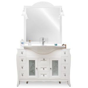 Composizione bagno shabby chic a doppia colonna