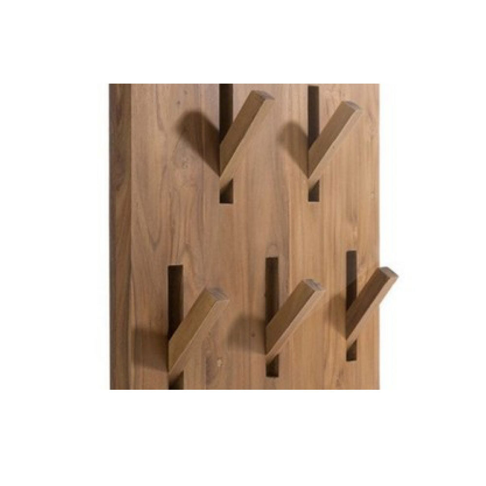 Appendiabiti - porta accappatoi/asciugamani in legno teak modello 'GIVEME5' by Cipi cm 40 x 40 x 3