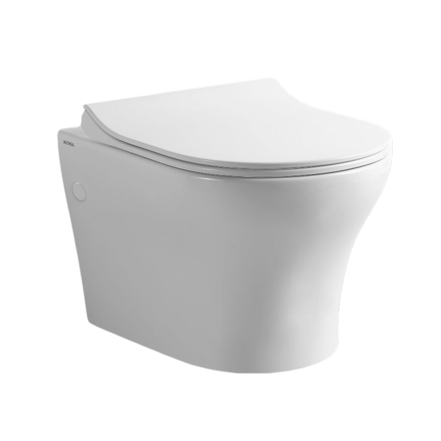 Coppia di sanitari sospesi WC bidet e coprivaso modello Liz di Althea cm 50x36