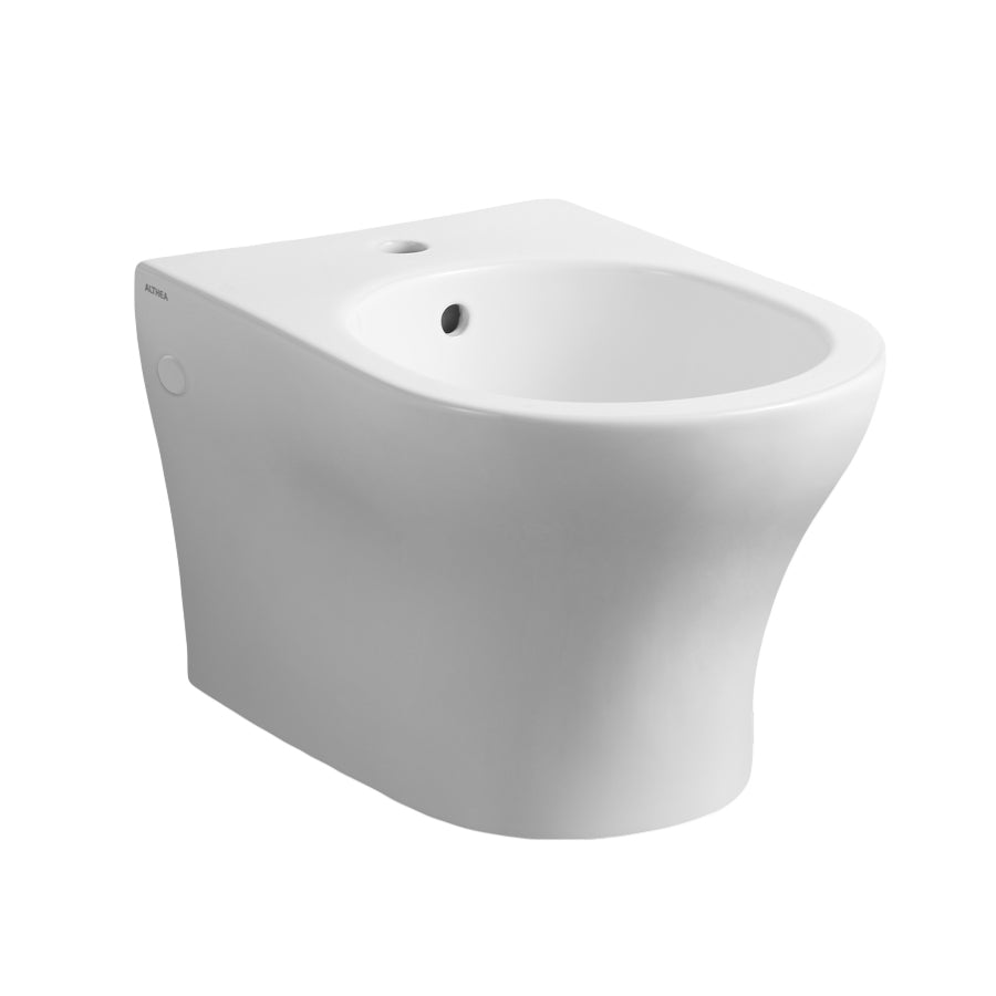 Coppia di sanitari sospesi WC bidet e coprivaso modello Liz di Althea cm 50x36