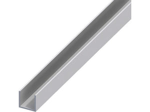 5pz profilo a u alluminio argento satinato mm. 15x10x1 mt. 2 vit53676