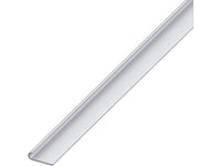 5pz profilo per bordi unghietta alluminio argento satinato mm. 18x5,8x1 mt. 2 cod:ferx.vit53621