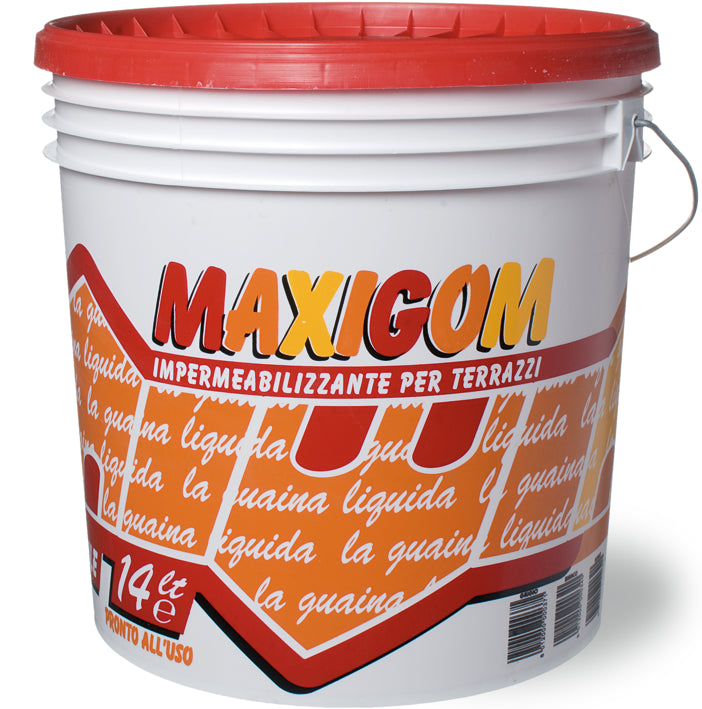 Guaina Liquida Impermeabilizzante 'Maxigom' Da 4 Lt Colore Rosso Pedonabile Pronta All'Uso - 49468 - Bigmat