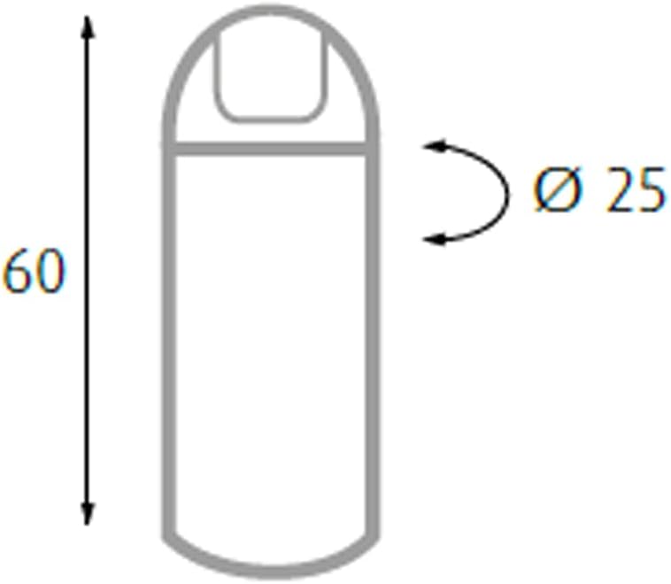Pattumiera in acciaio con apertura a spinta LT. 25 P1592025