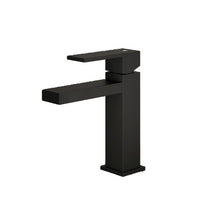 Set di miscelatori da bagno lavabo e bidet di colore nero Square Carbon con piletta clic clac