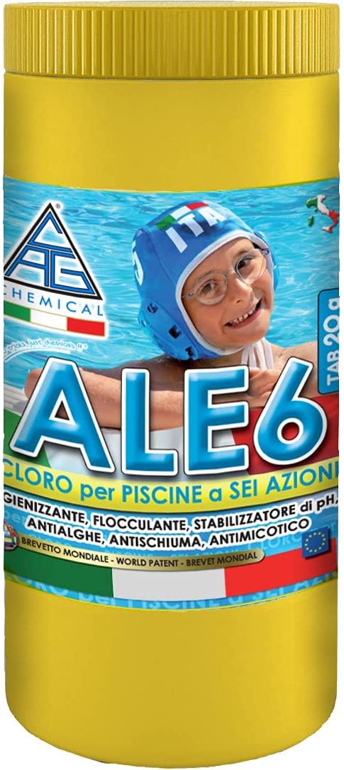 CLORO 6 FUNZIONI PER PISCINA PASTIGLIE GR. 20 KG 1 ALE6