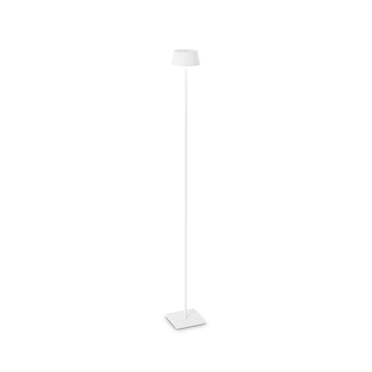 Pianrtana Da Terra Contemporanea Pure Metallo Bianco Led 1,5W 3000K Ip54