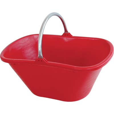 Cesta raccolta ovale manico fisso stefanplast ppl/acciaio rosso lt 25 (10 pezzi) Stefanplast 