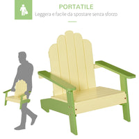 Sedia da Giardino per Bambini in Legno Pino Verde