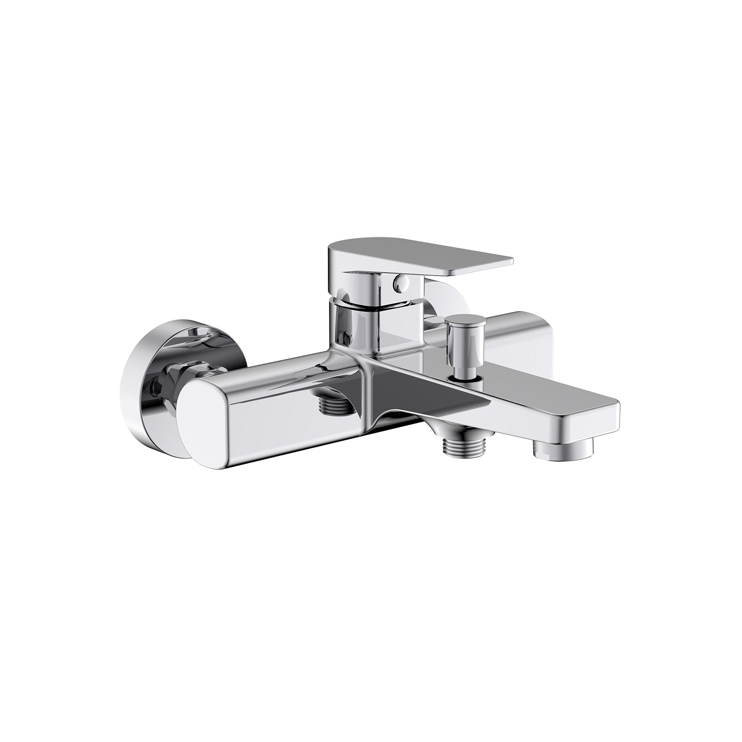 Miscelatore vasca con set doccia duplex Dock in ottone cromato lucido