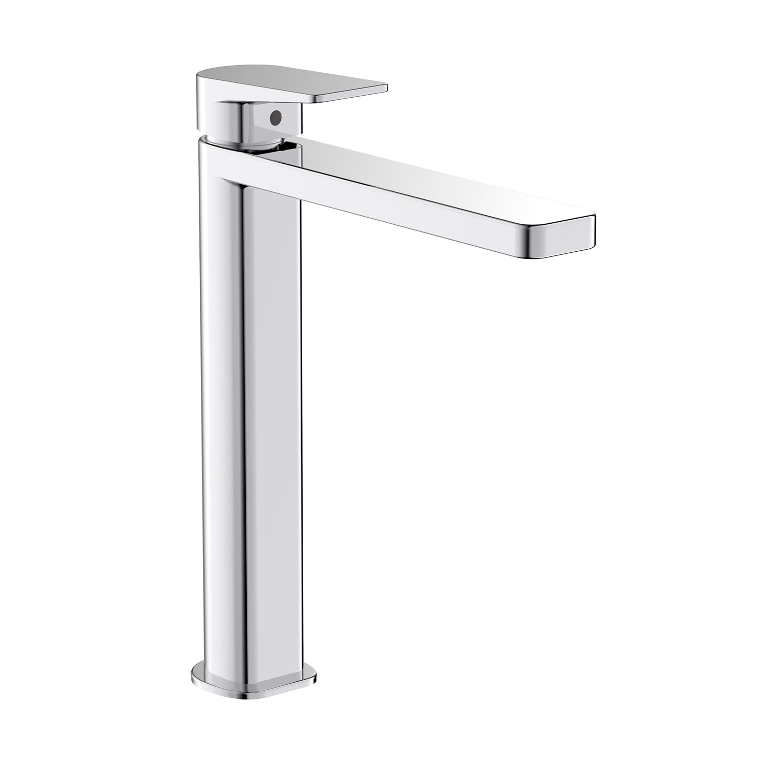 Miscelatore monocomando Lavabo Alto Dock in ottone cromato completo di piletta click clack