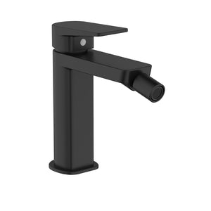 Miscelatore monocomando Bidet di colore nero Dock completo di piletta click clack