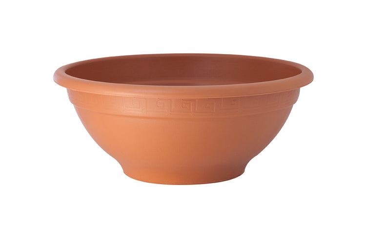 Vaso per Piante Fiori Rotondo Giardino Interno Esterno Ciotola Elba Idel Formato: 30 cm, Colore: Terracotta