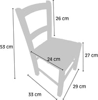 Sediolina bimbo seduta paglia color noce h30