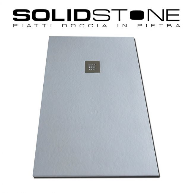 Piatto doccia in pietra SOLIDSTONE alto 2,8 cm - Grigio cemento RAL 7033 - Misura: 80x200 x 2,8h 