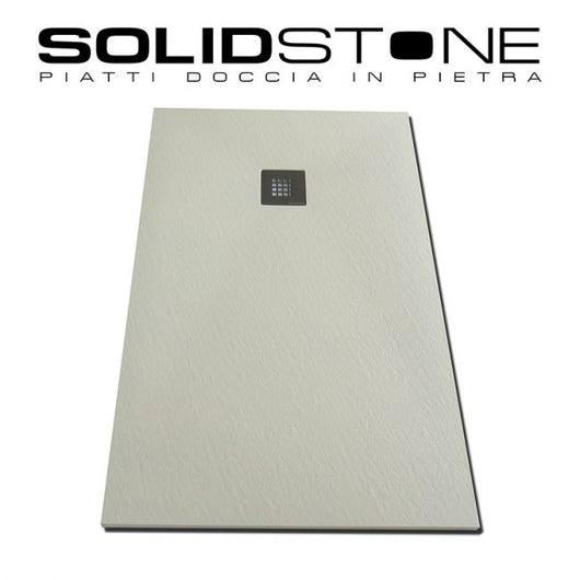 Piatto doccia in pietra SOLIDSTONE alto 2,8 cm - Avorio Crema RAL 1015 - Misura: 80x100 x 2,8h