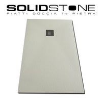 Piatto doccia in pietra SOLIDSTONE alto 2,8 cm - Avorio Crema RAL 1015 - Misura: 100x170 x 2,8h 