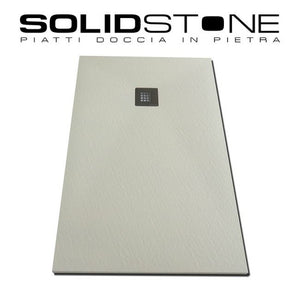 Piatto doccia in pietra SOLIDSTONE alto 2,8 cm - Avorio Crema RAL 1015 - Misura: 70x100 x 2,8h