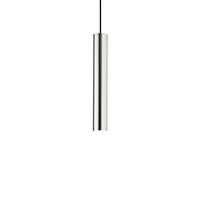 Lampada A Sospensione Moderna Look Metallo Cromo 1 Luce Gu10 28W 3000K Ip20