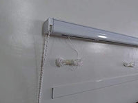 Binario Tenda a Pacchetto 3 Calate con cassone, Attacco Parete/Soffitto, Binario Alluminio Bianco Lung 60CM Comando DX