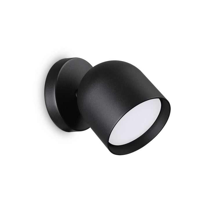 Applique Da Parete Contemporaneo Dodo Metallo Nero 1 Luce Gx53 15W 3000K Ip20