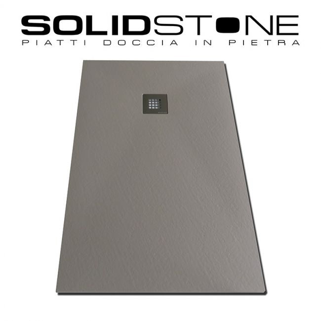 Piatto doccia in pietra SOLIDSTONE alto 2,8 cm - Tortora RAL 1019 - Misura: 70x170 x 2,8h 