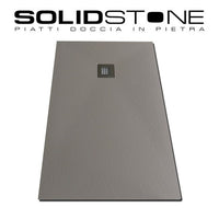 Piatto doccia in pietra SOLIDSTONE alto 2,8 cm - Tortora RAL 1019 - Misura: 70x140 x 2,8h 