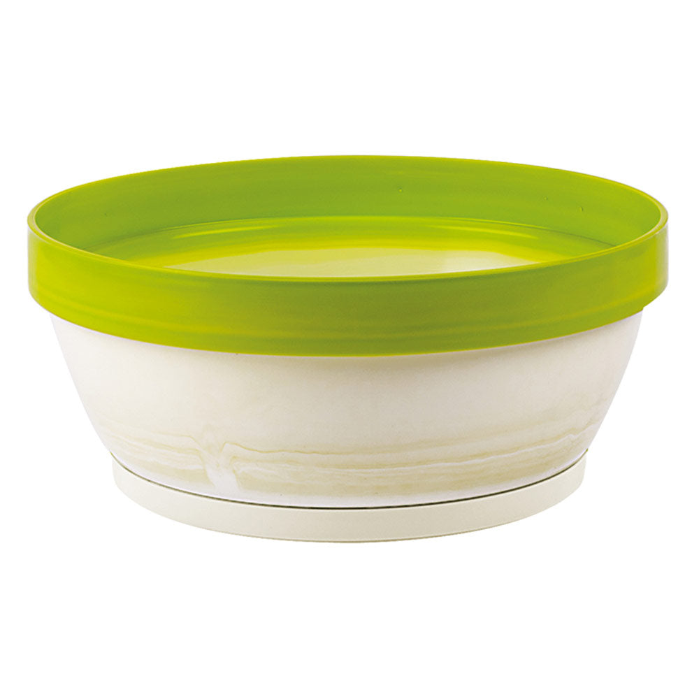 Ciotola Vaso Piante Fiori Tondo Colorato Moderno Classic Bowl Exclusive Idel Colore: Bianco/Lime, Formato: 25 cm