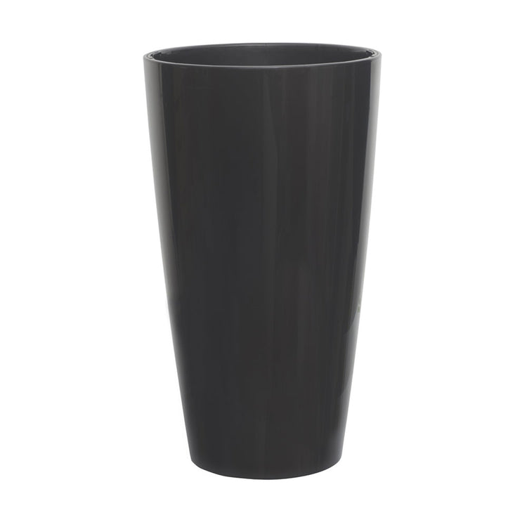 Vaso Piante Living High Round 55 cm + Inner Alto Moderno Auto Irrigazione Idel Colore: Antracite