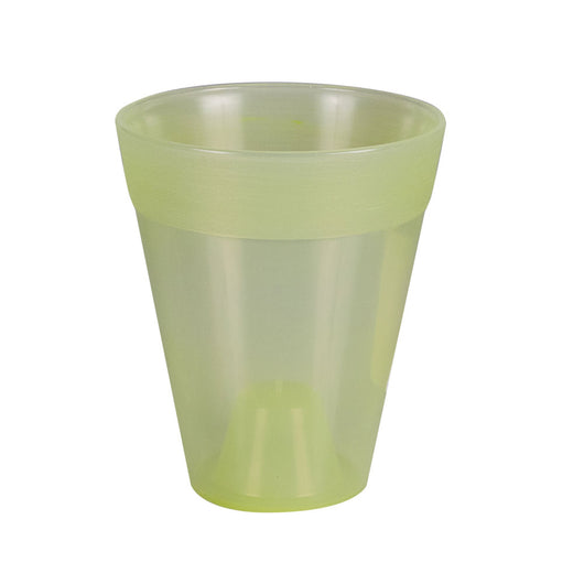 Vaso per Piante Orchidee Fiori Trasparente Colorato Moderno Dante Look Idel Formato: 13 cm, Colore: Lime