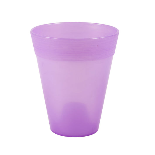 Vaso per Piante Orchidee Fiori Trasparente Colorato Moderno Dante Look Idel Formato: 13 cm, Colore: Violet