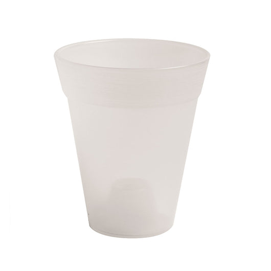 Vaso per Piante Orchidee Fiori Trasparente Colorato Moderno Dante Look Idel Formato: 13 cm, Colore: Bianco