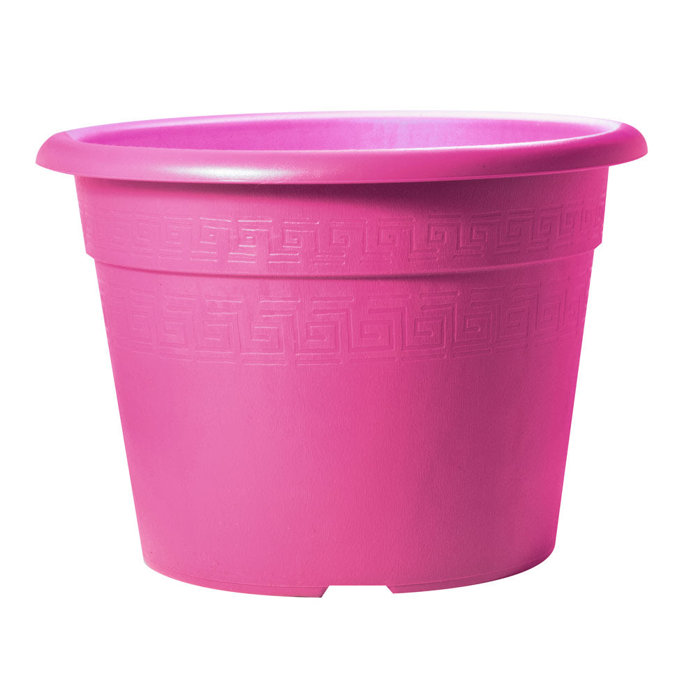 Vaso per Piante Fiori Interno Esterno Giardino Colorato Plasticotto Etrusco Idel Formato: 24/20 cm, Colore: Fucsia