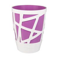 Vaso per Piante Interno Moderno Auto Irrigazione Mosaic Curve Hight 13 Idel Colore: Bianco/Viola