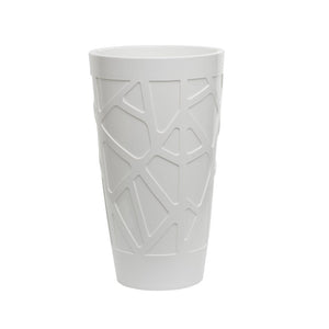 Vaso per Piante Orchidee Alto Grande Auto Irrigazione Mosaic Curve High 55 Idel Colore: Bianco