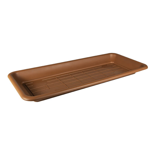 Sottovaso per Fioriera Rettangolare in Plastica Vaso Piante Fiori Ducale Idel Colore: Terracotta, Formato: 80 cm